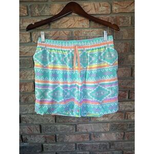 Chubbies Shorts Mens Med Teal Aztec The En Fuegos 5.5" Classic Swim Trunks Lined